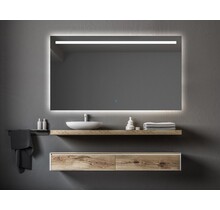 Gliss Design Badkamerspiegel met verlichting 140x70cm Horizontaal LED Dubbel met spiegelverwarming (Alle maten)