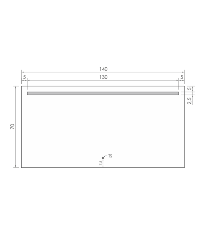 Gliss Design Badkamerspiegel met verlichting 140x70cm Horizontaal LED Dubbel met spiegelverwarming (Alle maten)