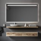 Gliss Design Badkamerspiegel met verlichting 100x70cm Horizontaal LED Dubbel met spiegelverwarming (Alle maten)