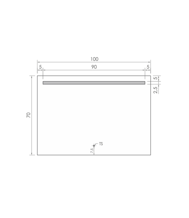 GLISS DESIGN Gliss Design Badkamerspiegel met verlichting 100x70cm Horizontaal LED Dubbel met spiegelverwarming (Alle maten)