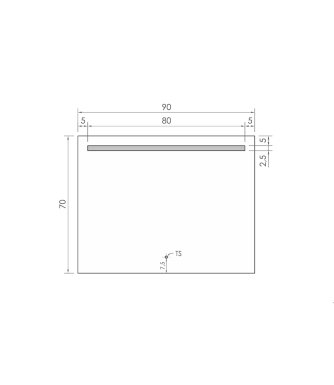 GLISS DESIGN Gliss Design Badkamerspiegel met verlichting 90x70cm Horizontaal LED Dubbel met spiegelverwarming (Alle maten)
