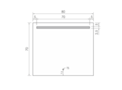 Gliss Design Badkamerspiegel met verlichting 80x70cm Horizontaal LED Dubbel met spiegelverwarming (Alle maten)