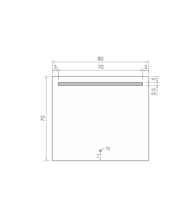 Gliss Design Badkamerspiegel met verlichting 80x70cm Horizontaal LED Dubbel met spiegelverwarming (Alle maten)