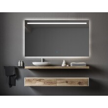 Gliss Design Badkamerspiegel met verlichting 70x70cm Horizontaal LED Dubbel met spiegelverwarming (Alle maten)