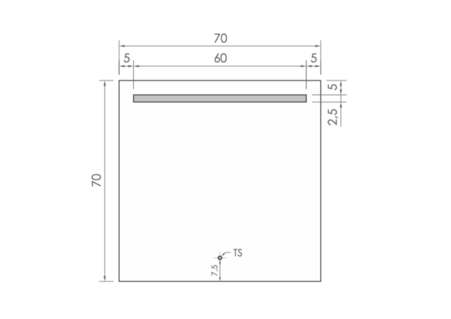 Gliss Design Badkamerspiegel met verlichting 70x70cm Horizontaal LED Dubbel met spiegelverwarming (Alle maten)