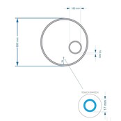 Gliss Design Badkamerspiegel Sol Rond 60cm Touch LED Verlichting en Verwarming Scheerspeigel