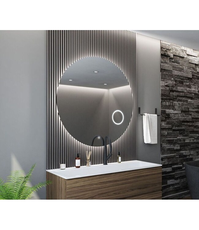 Gliss Design Badkamerspiegel Sol Rond 60cm Touch LED Verlichting en Verwarming Scheerspeigel