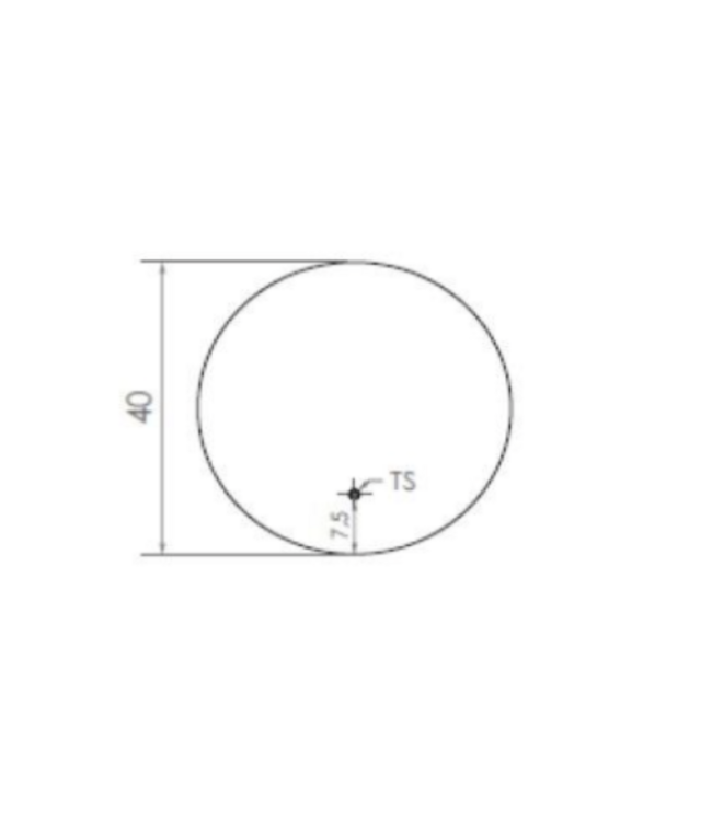 GLISS DESIGN Gliss Design Athena ronde spiegel Mat Zwart 40cm met verlichting en verwarming