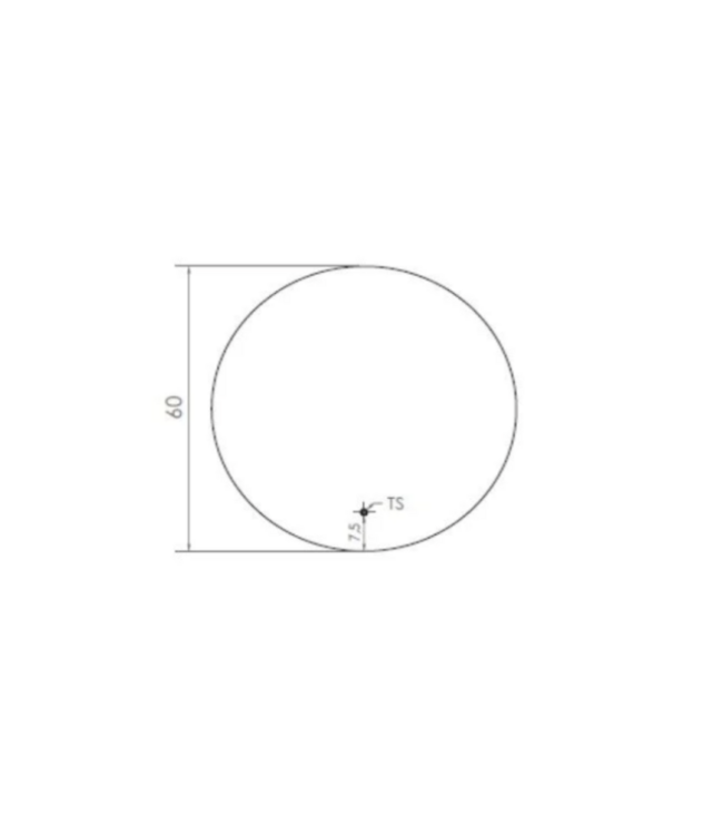 Gliss Design Athena ronde spiegel Mat Zwart 60cm met verlichting en verwarming