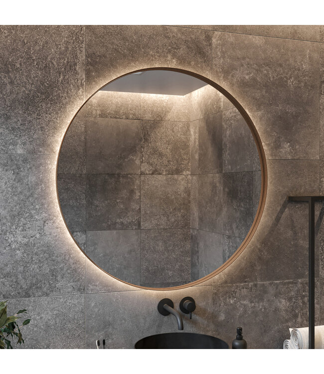 GLISS DESIGN Gliss Design Athena ronde spiegel Mat Wit 70cm met verlichting en verwarming