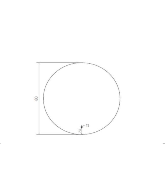 Gliss Design Athena ronde spiegel Mat Goud 80cm met verlichting en verwarming