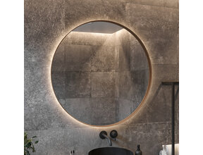 Gliss Design Athena ronde spiegel rosé Koper 90cm met verlichting en verwarming