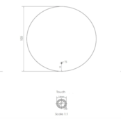 Gliss Design Athena ronde spiegel Mat Zwart 100cm met verlichting en verwarming