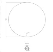 Gliss Design Athena ronde spiegel Mat Zwart 120cm met verlichting en verwarming