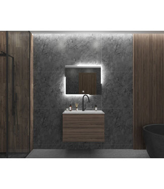 GLISS DESIGN Gliss Design Melite Spiegel met verlichting en verwarming 80cm met touch bediening