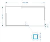 Gliss Design Melite Spiegel met verlichting en verwarming 140cm met touch bediening