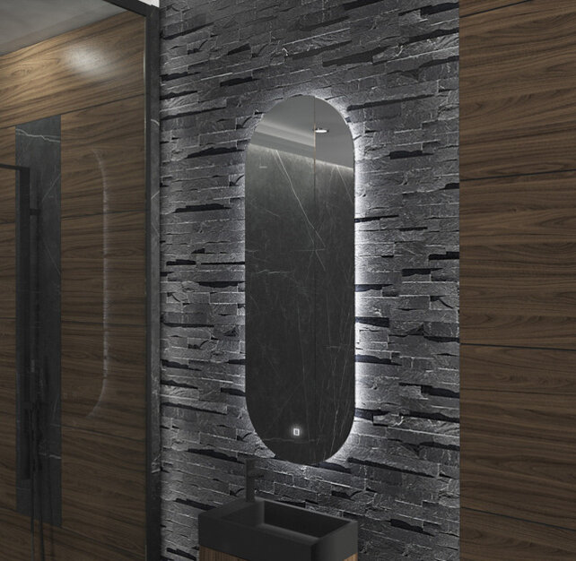 Gliss Design Orion Toiletspiegel met Verlichting 40x100cm