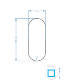 Gliss Design Orion Toiletspiegel met Verlichting 40x100cm