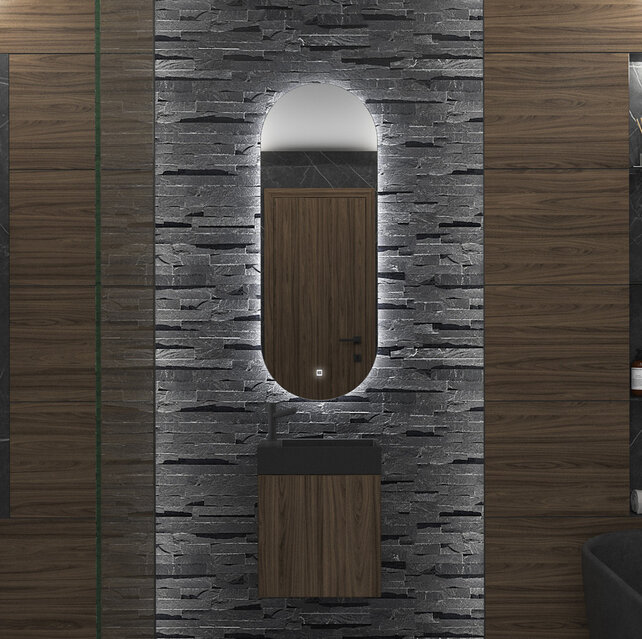 Gliss Design Orion spiegel met Verlichting 50x100cm Gliss Design Orion spiegel met Verlichting 50x100cm