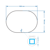 Gliss Design Orion Ovale spiegel met verlichting en verwarming 100x70 cm