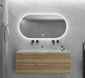 Gliss Design Orion Ovale spiegel met verlichting en verwarming 100x70 cm