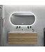 GLISS DESIGN Gliss Design Orion Ovale spiegel met verlichting en verwarming 100x70 cm