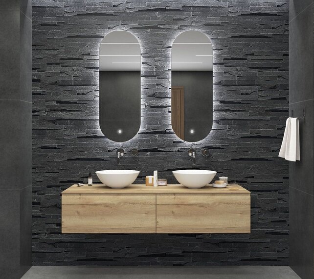Gliss Design Orion spiegel met Verlichting 50x100cm Gliss Design Orion spiegel met Verlichting 50x100cm