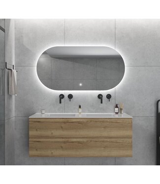 GLISS DESIGN Gliss Design Orion Ovale spiegel met verlichting en verwarming 140x70 cm