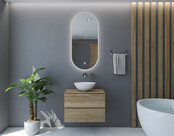 Gliss Design Orion Ovale spiegel met verlichting en verwarming 140x70 cm Gliss Design Orion Ovale spiegel met verlichting en verwarming 140x70 cm
