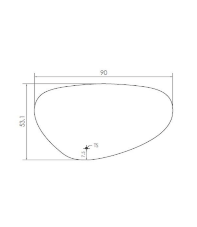 Gliss Design Trendy Spiegel met verlichting Ovaal 90cm met verwarming en touch