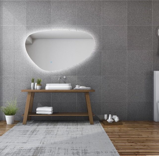 Gliss Design Trendy Spiegel met verlichting Ovaal 120cm met verwarming en touch Gliss Design Trendy Spiegel met verlichting Ovaal 120cm met verwarming en touch