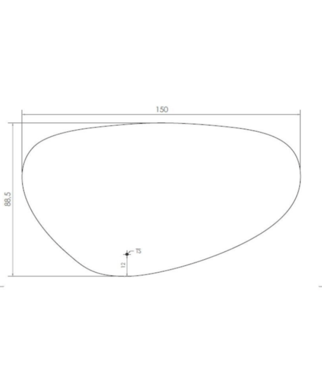 Gliss Design Trendy Spiegel met verlichting Ovaal 150cm met verwarming en touch