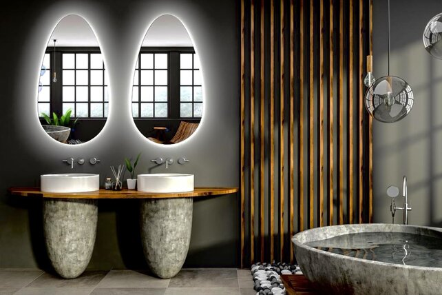 Badkamerspiegel Gliss Triton met LED verlichting 110x60 cm