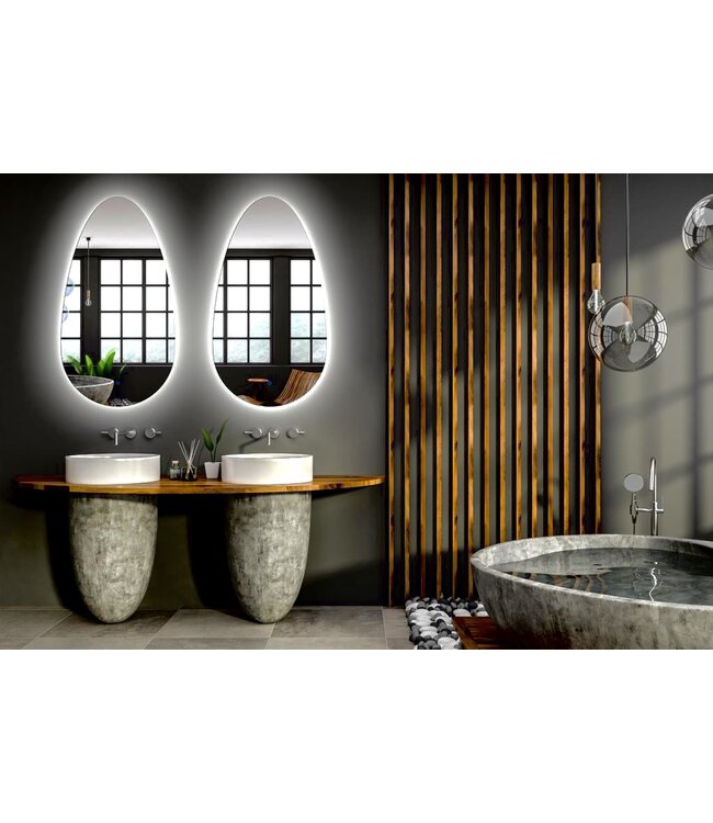 Badkamerspiegel Gliss Triton met LED verlichting 110x60 cm