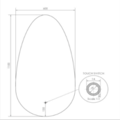 Badkamerspiegel Gliss Triton met LED verlichting 110x60 cm