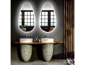 Badkamerspiegel Gliss Triton met LED verlichting 110x60 cm