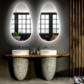 Badkamerspiegel Gliss Triton met LED verlichting 110x60 cm