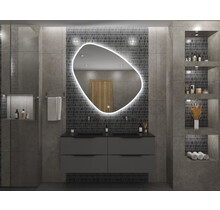 Gliss Design Badkamerspiegel met verlichting Fury Satine 100cm met verwarming dimbaar LED