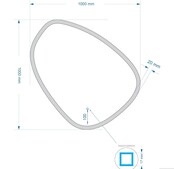 Gliss Design Badkamerspiegel met verlichting Fury Satine 100cm met verwarming dimbaar LED Gliss Design Badkamerspiegel met verlichting Fury Satine 100cm met verwarming dimbaar LED