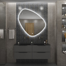 Gliss Design Badkamerspiegel met verlichting Fury Satine 120cm met verwarming dimbaar LED