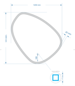 Gliss Design Badkamerspiegel met verlichting Fury Satine 120cm met verwarming dimbaar LED Gliss Design Badkamerspiegel met verlichting Fury Satine 120cm met verwarming dimbaar LED