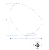 Gliss Design Badkamerspiegel met verlichting Fury Organic 120cm met verwarming dimbaar LED