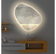 Gliss Design Badkamerspiegel met verlichting Fury Organic 100cm met verwarming dimbaar LED