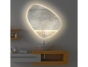 Gliss Design Badkamerspiegel met verlichting Fury Organic 100cm met verwarming dimbaar LED