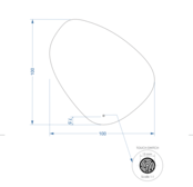 Gliss Design Badkamerspiegel met verlichting Fury Organic 100cm met verwarming dimbaar LED