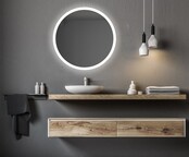 Gliss Design Badkamerspiegel Rond Circum 120cm met Framework Verlichting met verwarming dimbaar LED