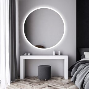 Gliss Design Badkamerspiegel Rond Circum 100cm met Framework Verlichting met verwarming dimbaar LED