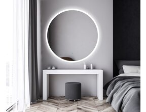 Gliss Design Badkamerspiegel Rond Circum 80cm met Framework Verlichting met verwarming dimbaar LED