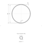 Gliss Design Badkamerspiegel Rond Circum 80cm met Framework Verlichting met verwarming dimbaar LED Gliss Design Badkamerspiegel Rond Circum 80cm met Framework Verlichting met verwarming dimbaar LED