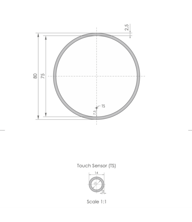 GLISS DESIGN Gliss Design Badkamerspiegel Rond Circum 80cm met Framework Verlichting met verwarming dimbaar LED